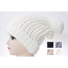 Pom Pom Beanie 01 - 10 per pack - $1.50 ea